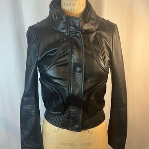 Blanc Noir Leather Motto Jacket
